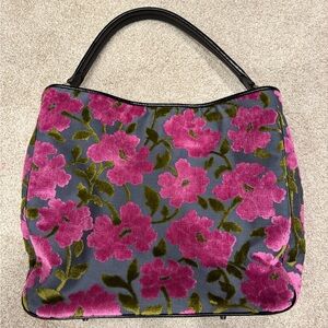 Glenda Gies Olivia: Chenille Poppy’s Pink and Green Women's Bag